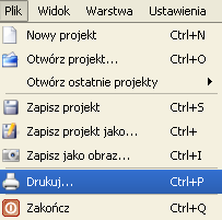 1.7. Drukowanie mapy przy uŝyciu kompozytora wydruku.