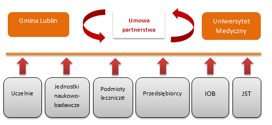 Rysunek 73. Podmioty zrzeszone w klastrze Lubelska Medycyna Źródło: Opracowanie własne na podstawie www.lublin.