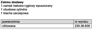 Systemy zamknięd wybrane zamki Symo 3000 Zamki do żaluzji meblowych - c.