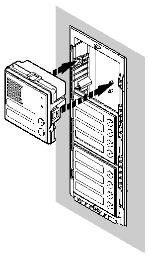 zatrzasków (rys. 7). rys. 5 Ramka frontowa Uchwyt modułu (Na rys. wersja 3 modułowa nr ref.