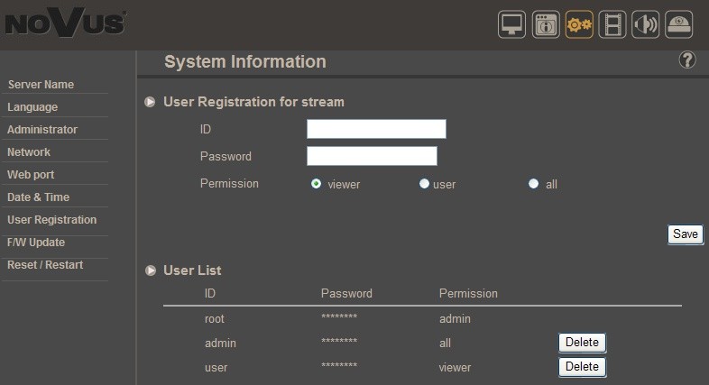 User s manual ver.1.0 WWW INTERFACE - WORKING WITH IP CAMERA 5.2.8. F/W Update ATTENTION! Prior to firmware update please contact your local distributor.