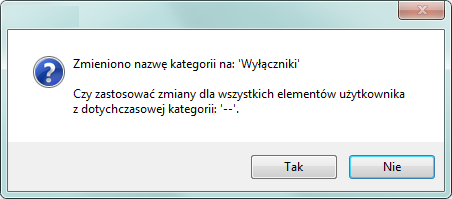 CADprofi Electrical: Praca z symbolami ogólne zasady Zmiana kategorii Aby zmienić lub określić nową kategorię należy kliknąć prawym przyciskiem myszy w żądany symbol i z menu kontekstowego wybrać