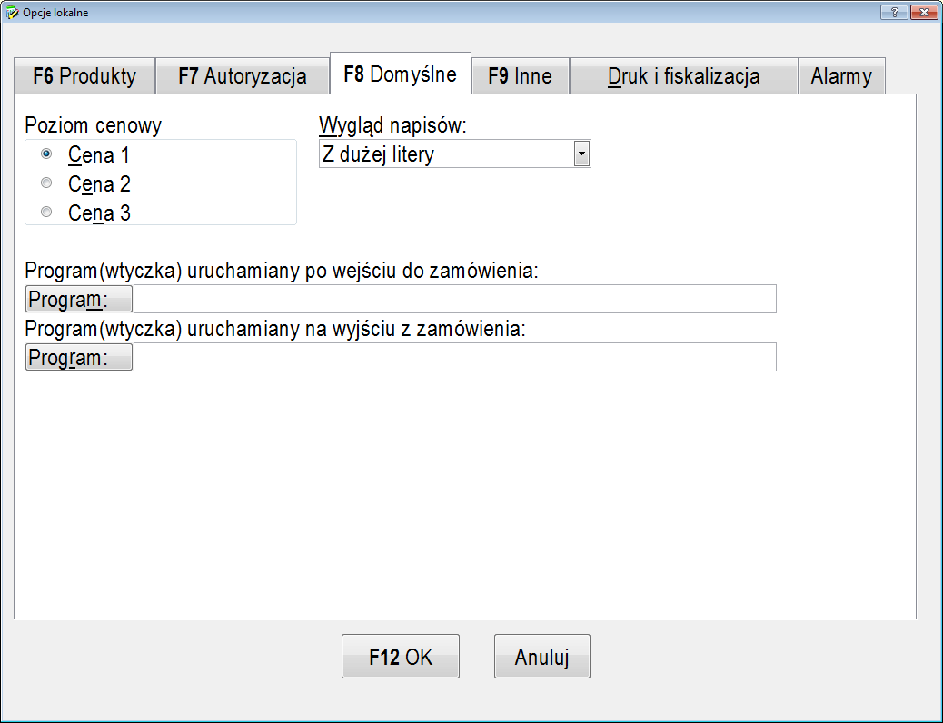 Skonfiguruj czytnik opcja dotyczy wyłącznie czytnika Jarltech 1300 i umożliwia skonfigurowanie go do pracy z programem.