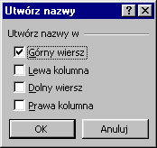 Zastosowanie funkcji finansowych w Excelu 193 Ćwiczenie 10.5.2 a) Dany jest arkusz ocen. Wyznaczyć częstość występowania poszczególnych ocen.