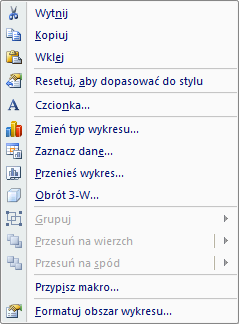 Tworzenie własnego arkusza 5 11 Każdy wykres można dostosować do indywidualnych potrzeb korzystając z opcji dostępnych w MS Excel.