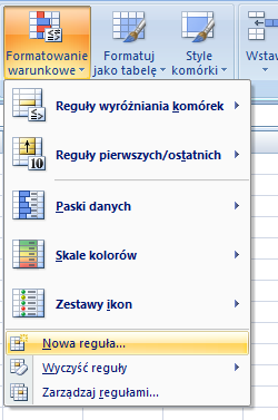 Filozofia modułu 1 13 Formatowanie warunkowe Rys. 1-10 Zastosowanie funkcji JEŻELI.