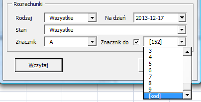 Polecenia menu Analizy Finansowe 2 6 Dane o rozrachunkach są wczytywane do programu Analizy Finansowe od początku działalności firmy do dnia wskazanego w polu Na dzień, przedział Od okresu-do okresu