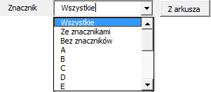 Polecenia menu Analizy Finansowe 2 22 Stan W tym rozwijanym polu listy należy wskazać Stan rozrachunków, wybierając jedną z dostępnych opcji: (P) Nierozliczone przeterminowane, (T) Nierozliczone