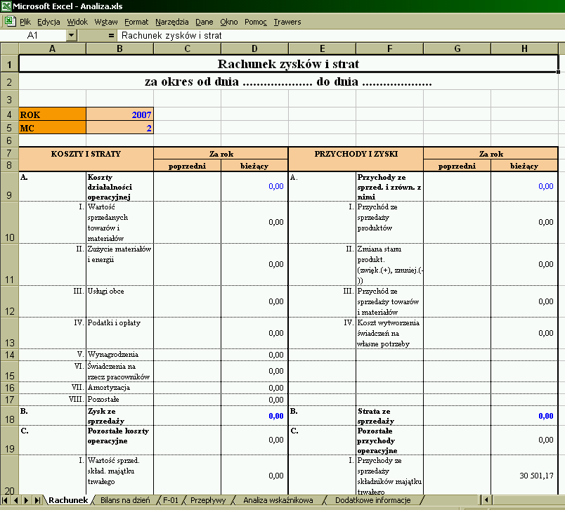 7. y arkuszy korzystających z Dodatku KE 38/46 7.