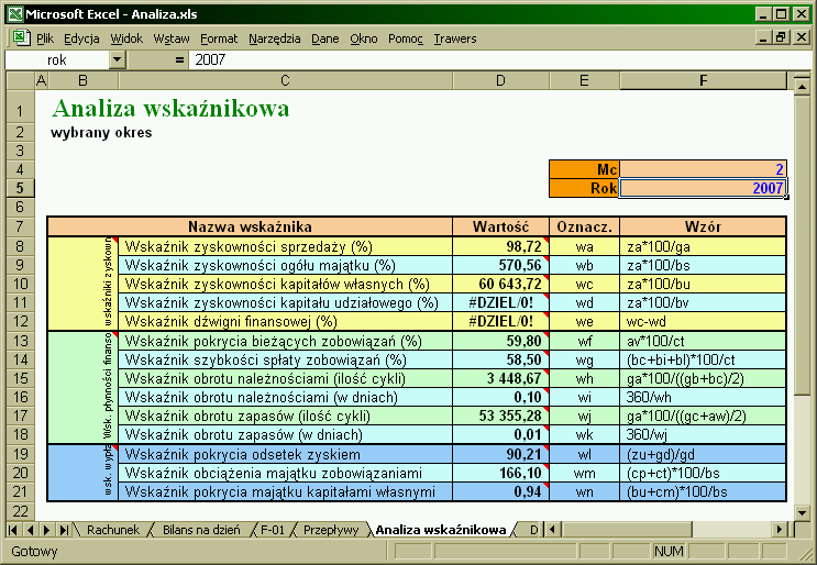 7. y arkuszy korzystających z Dodatku KE 41/46