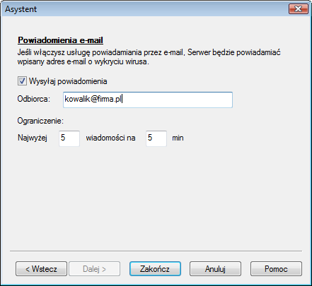 Moduł Administrator 5.2.5 29 Instalacja Klientów Kliknij przycisk Zakończ, aby zakończyć pracę Asystenta konfiguracji.