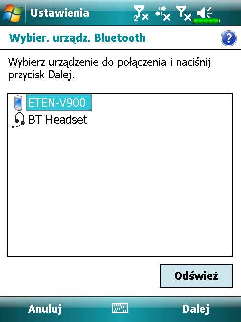 Ustawienia połączenia Bluetooth Aby przejść do ustawień Bluetooth, na ekranie programu Communication Manager (Menedżer komunikacji), stuknij i przytrzymaj klawisz, a następnie go zwolnij.