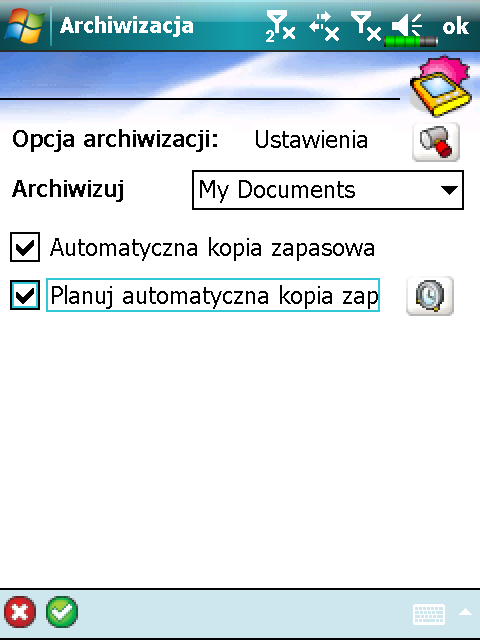 Opcje ustawień zaawansowanych Pod ekranem Pliki Archiwum dotknij przycisku Zaawansowane wejść do ekranu ustawień Zaawansowane, jak poniżej:, aby Zaznacz opcje zgodnie z potrzebami.