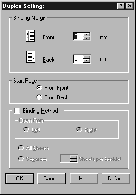 . Kliknij przycisk Duplex Settings (Ustawienia druku dwustronnego), aby otworzyć okno dialogowe Duplex Settings (Ustawienia druku dwustronnego).