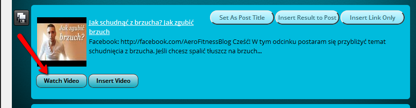 Dzięki temu możesz bardzo szybko skopiować dodatkowy tekst (oczywiście nie kopiuj całości tylko początek) i dodać do swojego wpisu: YouTube Bardzo dużo filmów z