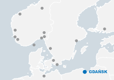 Gdańsk brama do Skandynawii Ruch pasażerski do Norwegii, Szwecji, Danii i Finlandii 100 000 80 000 60 000 40 000 20 000 0 pax 700000 600000 582173 16 połączeń do Skandynawii 4 dostępne w Polsce