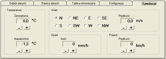 musiałaby się w nich znaleźć, oprócz przetwarzanych danych? Zanotuj reakcję systemu na określone wymuszenie zmian warunków atmosferycznych. Rys. 10.11a Zakładka Symulacja 10.