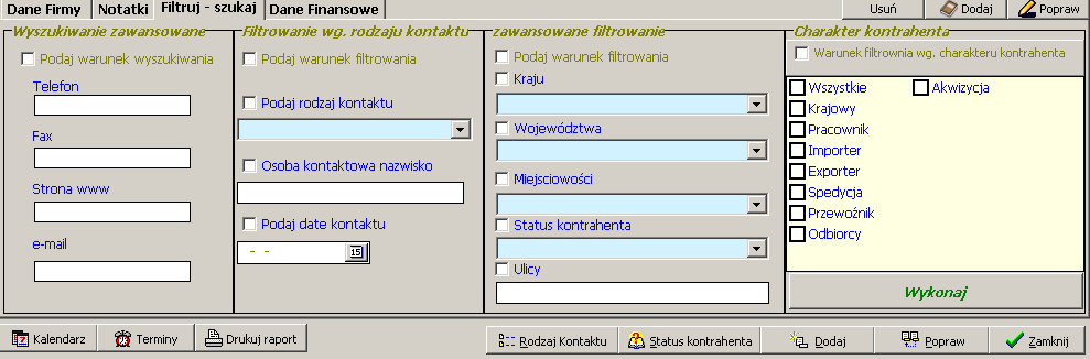 N O W O Ś Ć!!!! MODUŁ CRM stanowi integralną część programu EuroTrans2000.