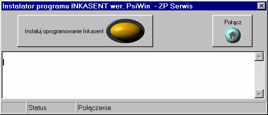 Instalacja programów na komputer PSION poprzez Instalatora programu INKASENT wer dla PsiWin a Podłączyć PSIONa do komputera PC, otworzyć port transmisji, czyli Remote link na ON Uruchomić Instalator