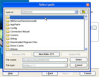 9. Na stronie Select Destination Path, wybierz dysk systemowy na który dane mają zostad skopiowane, za pomocą standardowego przycisku przeglądania *...+. 10.