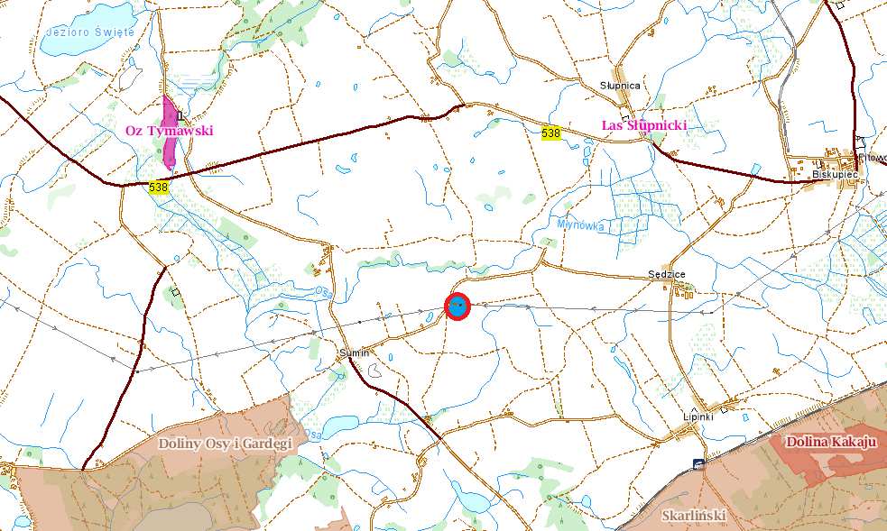 17.2. Formy ochrony przyrody kolizje: Krośnicko-Kosmowski OChK. 18. FW Podlasek: wytyczne GPZ Podlasek 18.1. Zakres: budowa rozdzielni 110 kv dla podłączenia GPZ FW Podlasek.