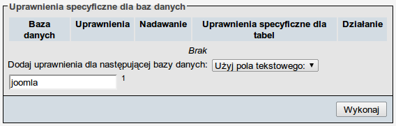 W tym celu przejdź do głównej strony phpmyadmin i wejdź w zakładkę manewru'.