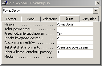 Formant: przycisk opcji i pole wyboru - właściwości zwiększenie rozmiaru formantu nie powiększa