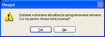 11. Uaktualnienie oprogramowania W celu uaktualnienia oprogramowania serwera sterowania SGM-5