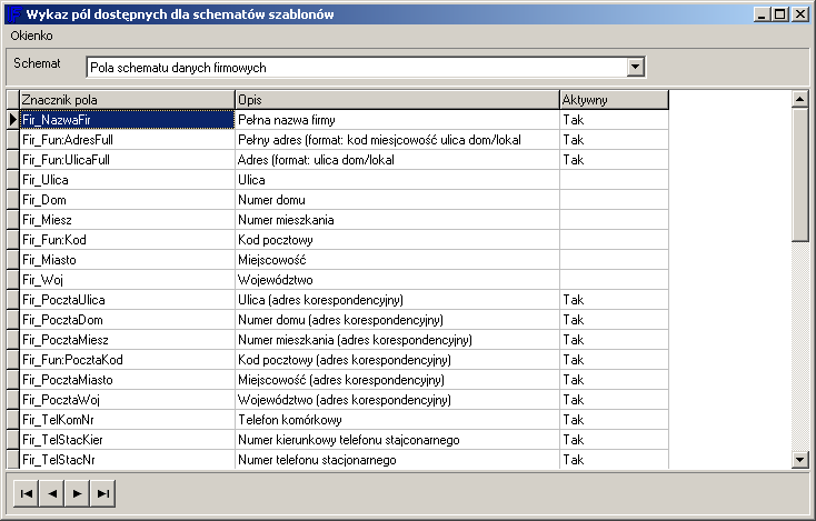 Dostępne pod: Ubezpieczenia / Majątkowe / Dokumenty / Przegląd schematów dla szablonów dokumentów Selekcja znaczników pól w obrębie schematów danych W każdym ze schematów szablonów jest wiele pól