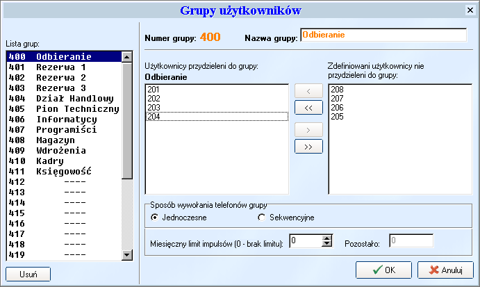 CENTRALA IP-PABX instrukcja obsługi Rys. 67 Ważne 1.