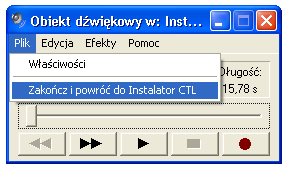 CENTRALA IP-PABX instrukcja obsługi PCM: 16 000 khz; bitów: 8; mono Rys.