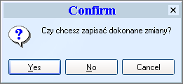 CENTRALA IP-PABX instrukcja obsługi Jeśli wprowadzona modyfikacja będzie wymagała wysłania danych do centrali, to przycisk w menu głównym programu będzie aktywny.