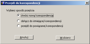 Rysunek 4.7.1 Połączenia z dokumentami Impulsa. Aby umożliwić dołączanie do korespondencji dokumentów rejestrowanych w całym pakiecie Impuls (np. faktur sprzedaży, zamówień itp.