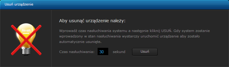 5.4.4 Usuwanie urzadzeń Aby usunać urzadzenie Z-WAVE kliknij USUŃ.