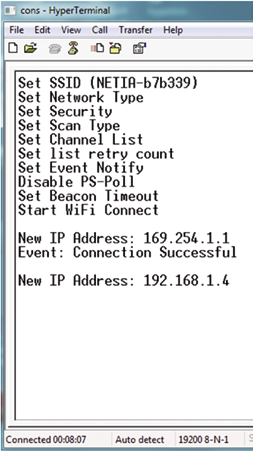 Rysunek 11. Zmiana konfiguracji sieci IP jest wyświetlany na wyświetlaczu Explorera 16, ale można go też odczytać ze strony konfiguracyjnej routera.