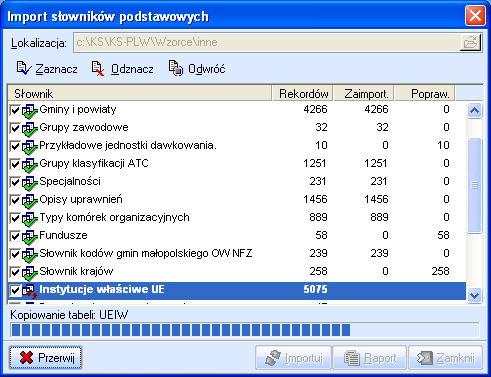 2. Bazy 1.15. Weryfikacja poprawności bazy 2. Bazy Funkcja Weryfikacja poprawności bazy przeznaczona jest dla użytkowników systemu KS-SOMED z bazą danych Firebird.