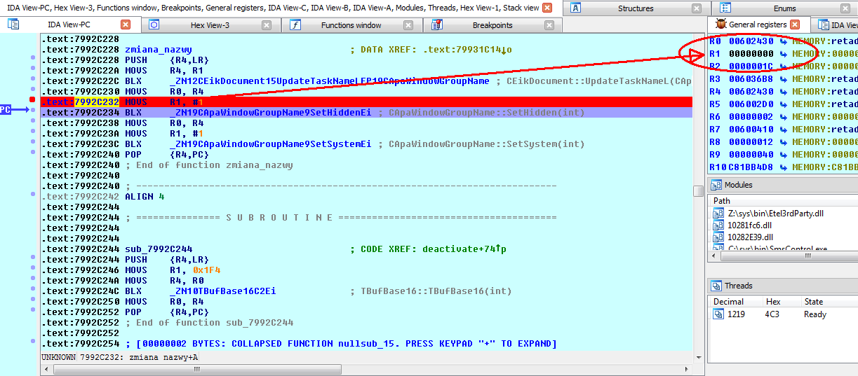 Open_or_create_DB+A0 BLX _ZN4User12LeaveIfErrorEi ; User::LeaveIfError(int) Open_or_create_DB+A4 B loc_791aa9a4 Aplikacja w celu zapisania lub odczytania danych z lokalnej bazy SQL buduje zapytanie.