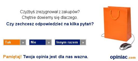 Warianty analizy przerwanego procesu zakupowego Okno zapytania o opinię Bezpośrednie wyświetlenie