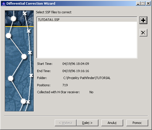 Postprocessing różnicowy pomiarów terenowych W celu przeprowadzenia obliczeń dotyczących plików pomiarowych należy uruchomić moduł Differential Correction wybierając z menu głównego