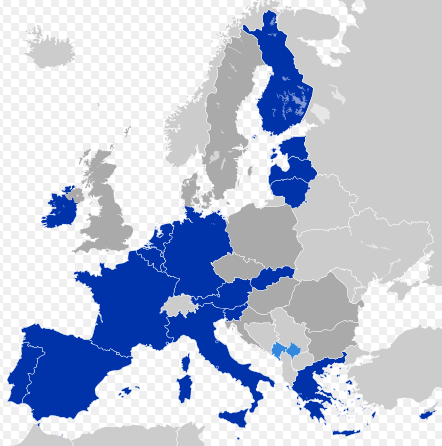 Rysunek 1 Mapa kraje strefy euro w 2015r.