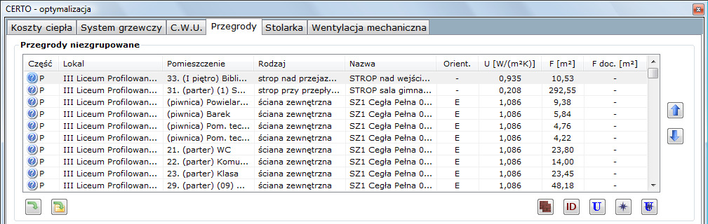 nazwa QK,W [GJ/a] stare zapotrzebowanie na energię uŝ