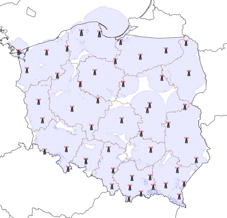 Plany sieci DVB-T w Polsce po wyłączeniu TV analogowej MUX1 Odbiór stacjonarny MUX2 Odbiór