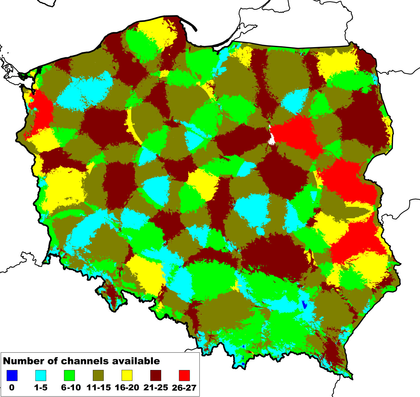 Wyniki analiz uwzględniających interferencje w sieci