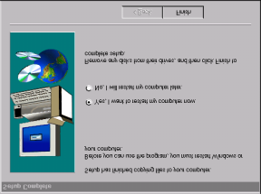 Po wskazaniu folderu programu, kliknij przycisk NEXT (DALEJ), aby kontynuować instalację. Program instalacyjny wyświetli monit zachęcający do ponownego uruchomienia komputera.