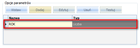 5.29 Lista parametrów 5. Taki parametr można wstawid w odpowiednie miejsce zapytania. Wcześniej należy je jednak trochę zmodyfikowad.