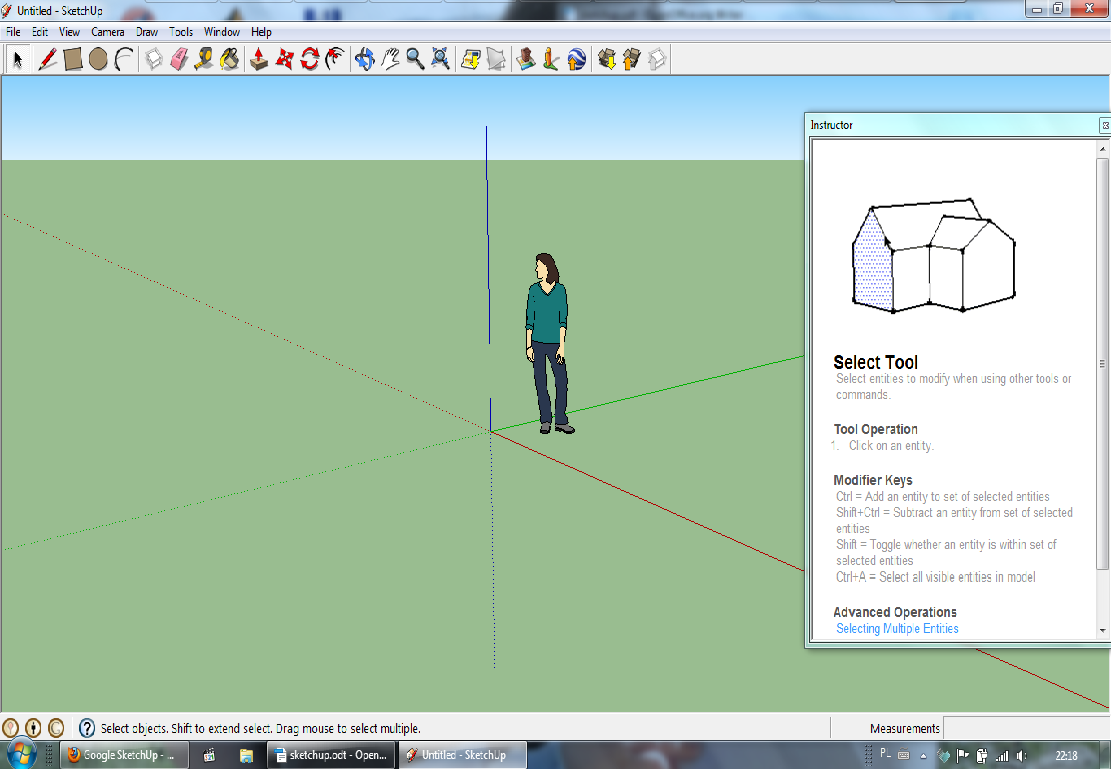 Rozdział 9 Podstawy Google SketchUp 8.0 Google SketchUp jest programem do modelowania 3D, pomyślanym jako łatwa i darmowa alternatywa komercyjnych programów CAD.