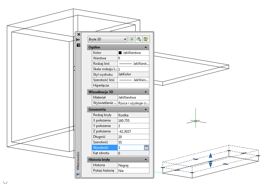 62 ROZDZIAŁ 12. AUTOCAD 2010 MODELOWANIE W 3D Rysunek 12.