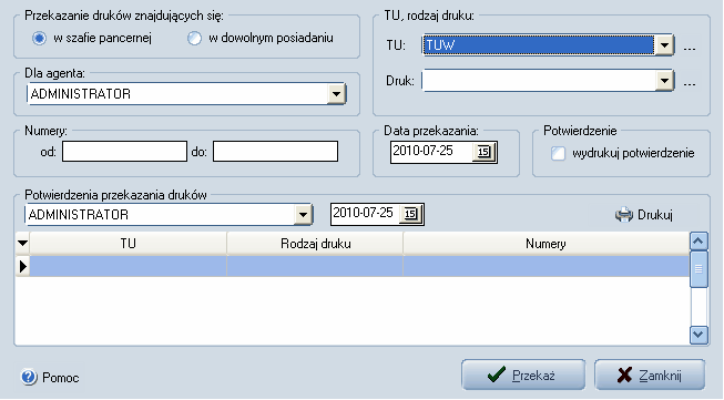 Korzystanie z funkcji programu AGENT.