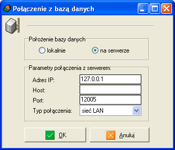 78 Agent Specjalny AS instrukcja obsługi Po pierwszym uruchomieniu programu (na każdym komputerze) w okienku logowania programu AS klikamy na przycisk Zamiany, a następnie na przycisk Konfiguracja