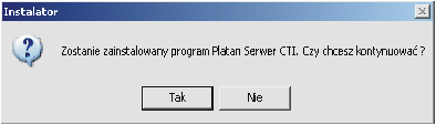 PLATAN CTI 2. Program PLATAN Serwer CTI 2.1. Instalacja programu PLATAN Serwer CTI Program instalujemy na dowolnym komputerze, który jest pod³¹czony do centrali kablem RS.